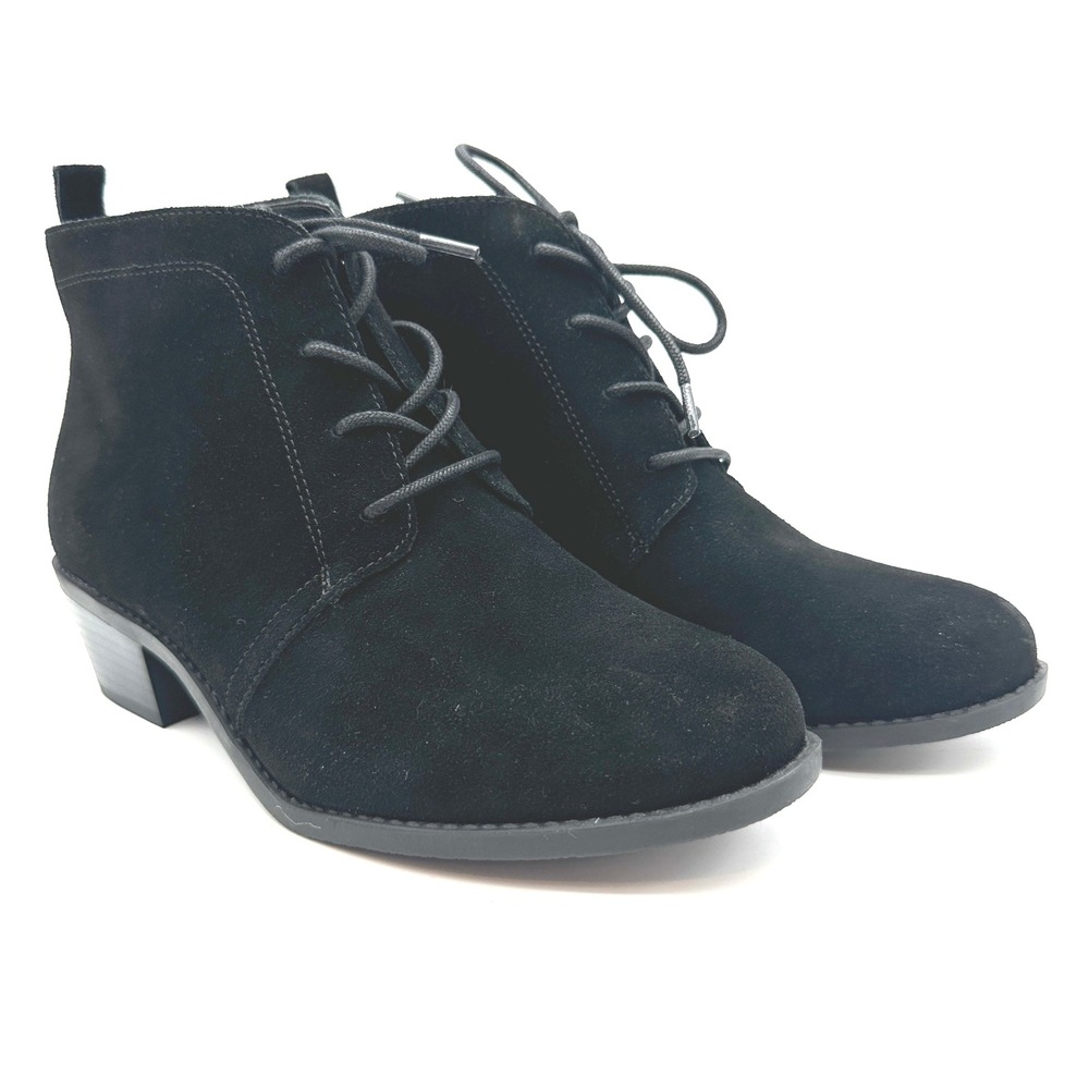 Vionic Andi Black Suede Lace Up Ankle Booties Women's Size 7.5 - Picture 6 of 12